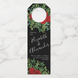 Étiquettes Pour Bouteilles Mariage Red Rose