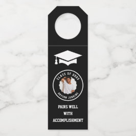 Étiquettes Pour Bouteilles Masculine Varsity Photo Graduation