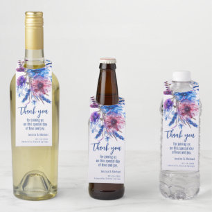 Étiquettes Pour Bouteilles 💍 Merci Mariage