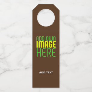 ÉTIQUETTES POUR BOUTEILLES MODÈLE DE TEXTE D'IMAGE BROWN SIMPLE MODERNE