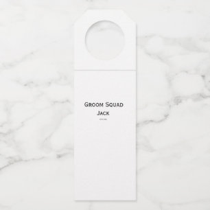 Étiquettes Pour Bouteilles monogramme simple personnalisé ajouter votre nom m