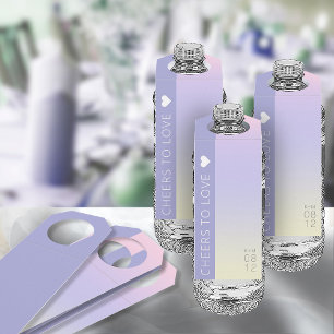 Étiquettes Pour Bouteilles Mood Gradient Mariage Cheers Pastel Dawn ID741