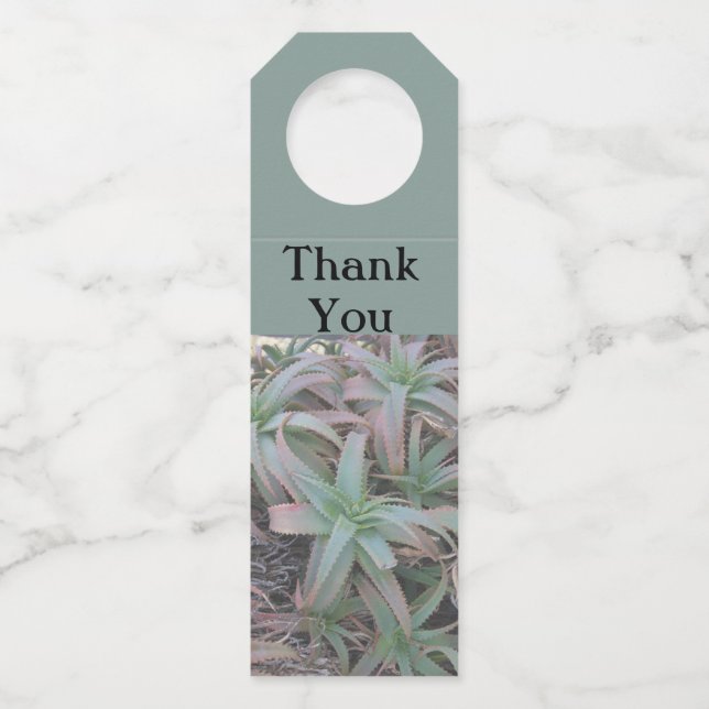 Étiquettes Pour Bouteilles Nevada succulents (Devant)