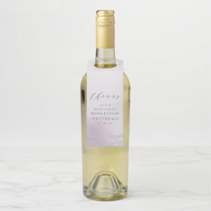 Étiquettes Pour Bouteilles Ombre Lavande Violet Argent Pailleté Vive Mariage