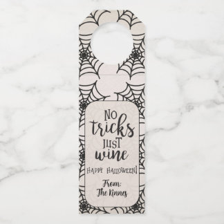 Étiquettes Pour Bouteilles Pas d'astuces juste du vin Beige Noir Toiles