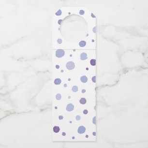 Étiquettes Pour Bouteilles pois peint à la main