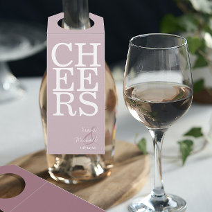 Étiquettes Pour Bouteilles Reflets Mariage Cheers Mauve ID774