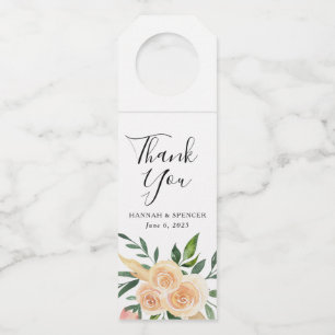 Étiquettes Pour Bouteilles Roses Pêches Mariage Personnalisé