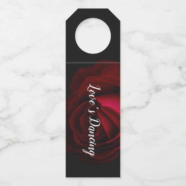 Étiquettes Pour Bouteilles Rouge, noir et rose (Devant)