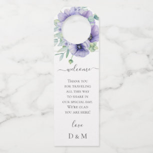 Étiquettes Pour Bouteilles Rustique Violet été Wild Floral Mariage