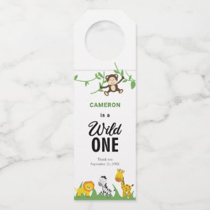 Étiquettes Pour Bouteilles Safari Wild One 1er Anniversaire Mignon Kawaii Per