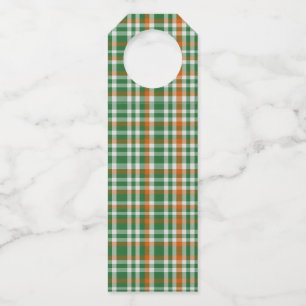 Étiquettes Pour Bouteilles Saint Patrick jour Irlande Drapeau à carreaux colo