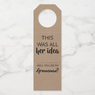 Étiquettes Pour Bouteilles Son idée - Proposition amusante de Groomsmen