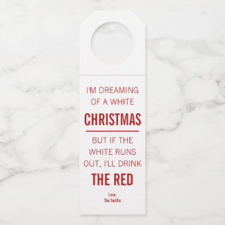 Étiquettes Pour Bouteilles Tags de bouteille de vin de Noël