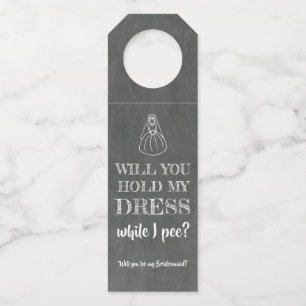 Étiquettes Pour Bouteilles Tandis que I Pee - Drôle Bridesmaid Proposition