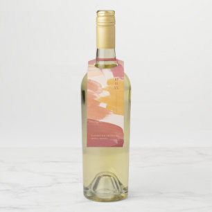 Étiquettes Pour Bouteilles Terracotta Sunrise Monogram Mariage