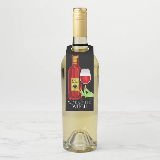 Étiquettes Pour Bouteilles Vin d'Halloween - Voir Retour - (Sur bouteille)
