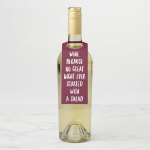 Étiquettes Pour Bouteilles Vin drôle de citation de barre