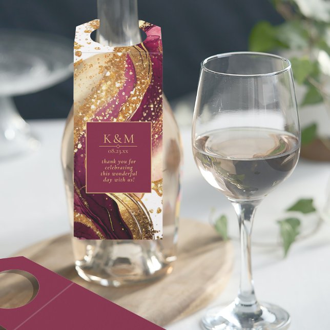 Étiquettes Pour Bouteilles Vin rouge Mariage Abstrait Sparkling ID1018 (Créateur téléchargé)