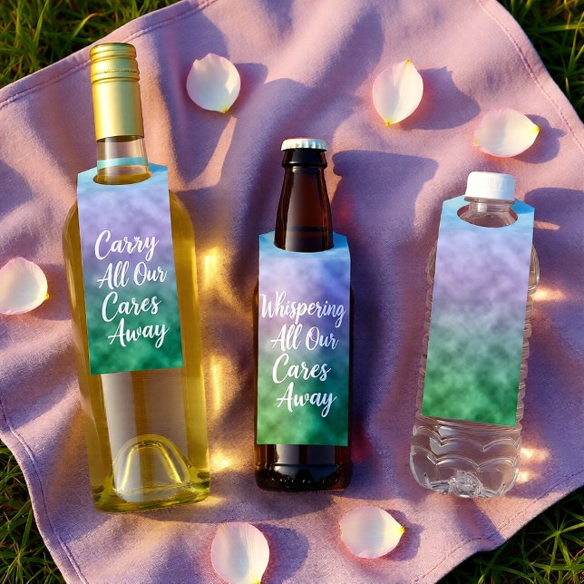 Étiquettes Pour Bouteilles Whispering Pastel Vale (Créateur téléchargé)