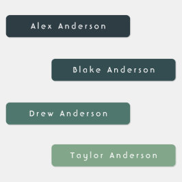 Étiquettes pour enfant écossais imperméable vert