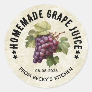Étiquettes pour jus de raisin vintage pour mise en