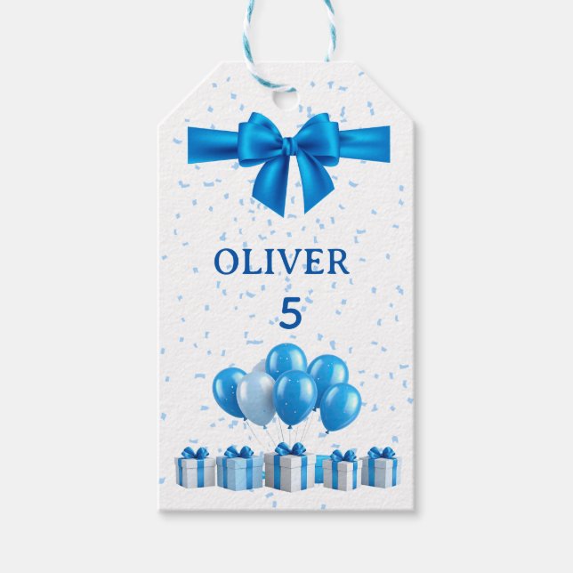 Étiquettes pour les Cadeaux d'Anniversaire des Gar (Devant)