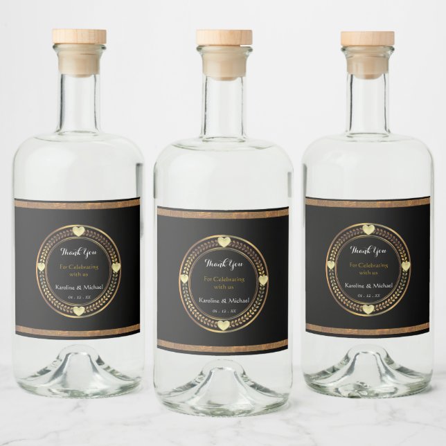 Étiquettes pour les événements de mariage avec boi (Bouteilles)