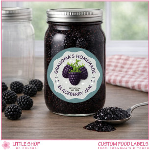 Étiquettes pour pot de confiture de mûres maison