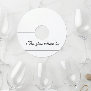 Étiquettes pour Verres à Vin Identificateur Marque