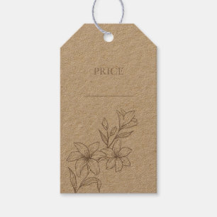 Étiquettes Prix Floral Minimal Chic