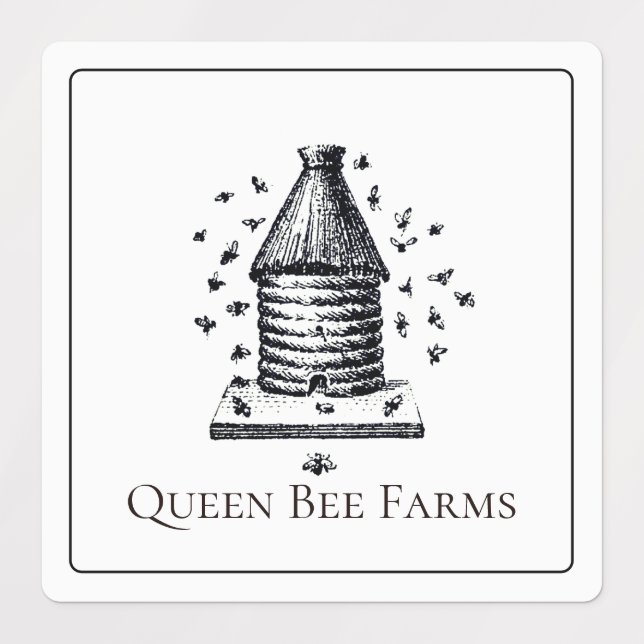Étiquettes Produit d'apiculture vintage ou entreprise agricol (Design 2)
