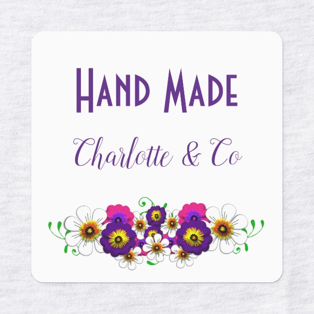 Étiquettes Produits artisanaux personnalisés (Design 1)