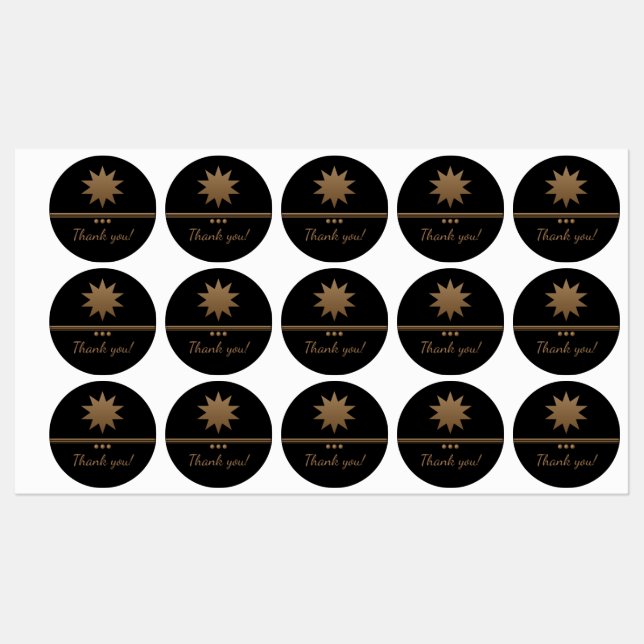 Étiquettes professionnelles 3 sphères en or brossé (Feuille)