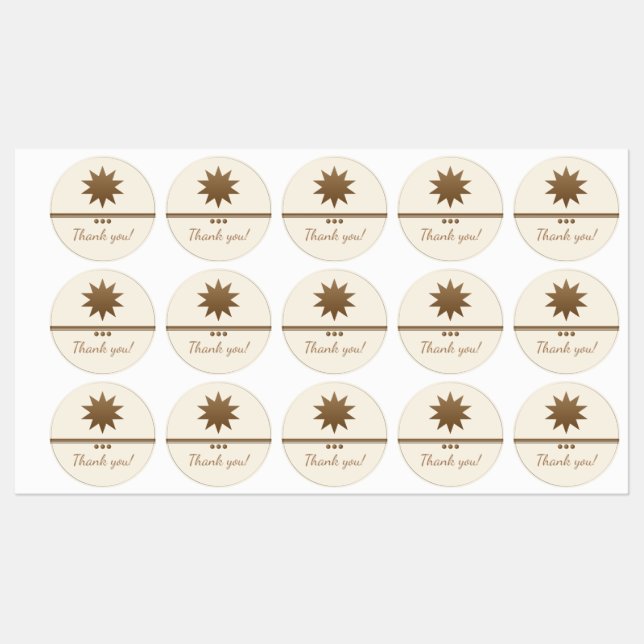 Étiquettes professionnelles 3 sphères en or brossé (Feuille)