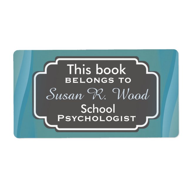 Étiquettes professionnels du livre de psychologue  (Devant)