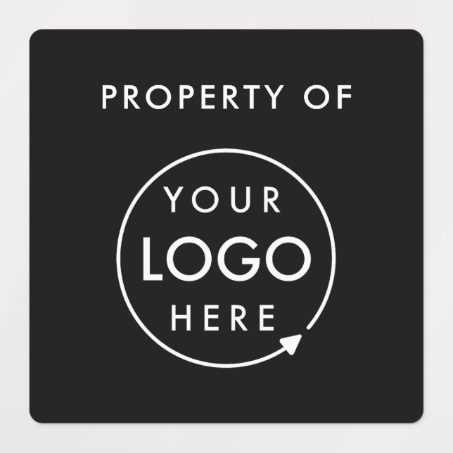 Étiquettes Propriété du logo de l'entreprise | Balise d'actif (Design 1)