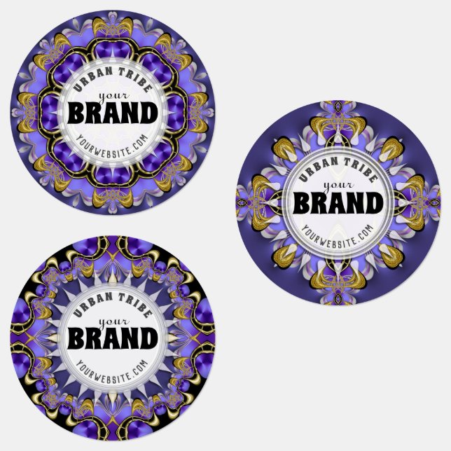 Étiquettes Purple Gold Royal Goth Steampunk Alt Marque (Groupe)