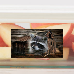 Étiquettes Raccoon À L'Ancienne Grange