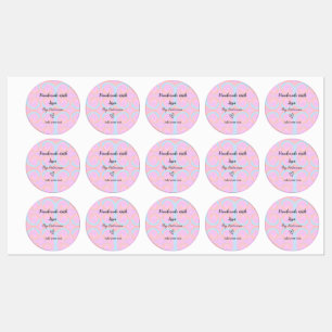 Étiquettes Rainbow scintille fait main avec amour ajouter nom