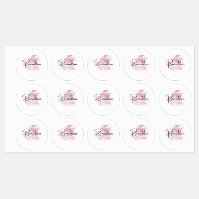 Étiquettes Ramadan Mubarak karem (Feuille)