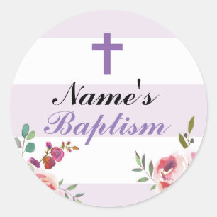 Étiquettes religieux de pourpre d'autocollants de