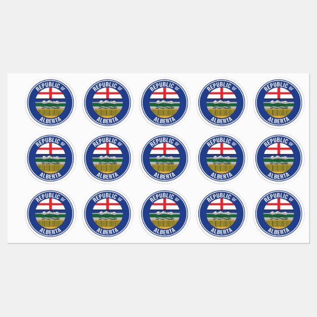 Étiquettes République de l'Alberta WEXIT (Feuille)
