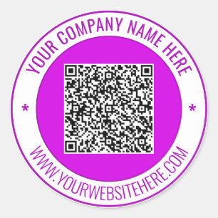 Étiquettes Rondes Exemple avec Nom de Code QR Pers