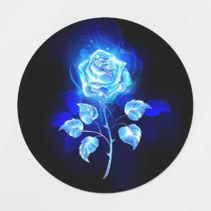 Étiquettes Rose bleu brûlant