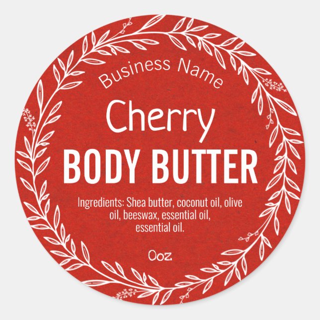 Étiquettes rouges foncées Cherry produit parfumé (Devant)