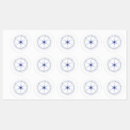 Étiquettes Round snowflake
