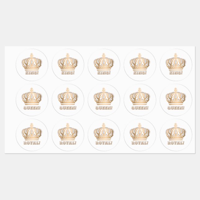 Étiquettes royaux personnalisés (Feuille)