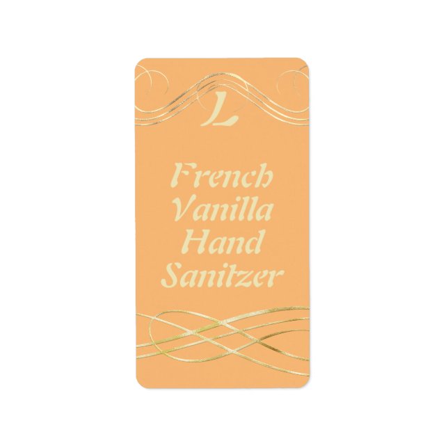 Étiquettes Sanitzer à la main customisés (Devant)
