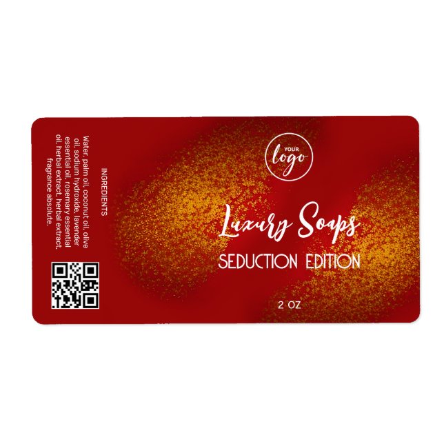 Étiquettes séduisants de savon de Fleck d'or (Devant)